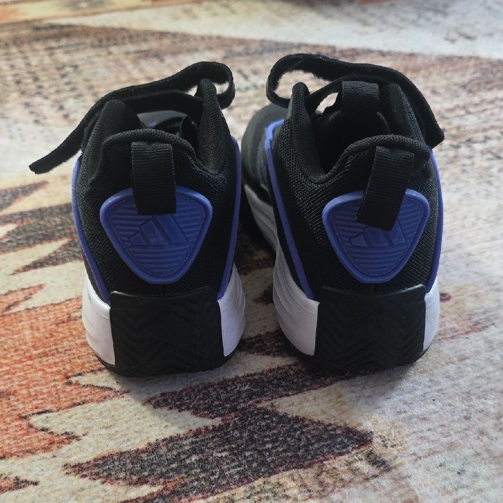 Adidas Kids Black and Purple Athletic Shoes - Picture 8 of 9